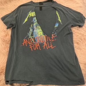 Top Shop Metallica Shirt. Size S